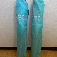 【CAPTAIN STAG】キャンプ椅子•傘付き×2本の画像