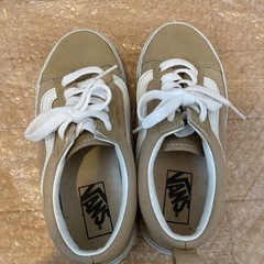 【VANS】19㎝　ベージュ　紐新品の画像