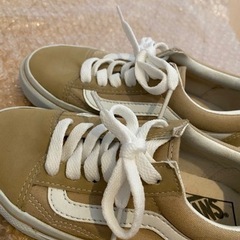 【VANS】19㎝　ベージュ　紐新品の画像