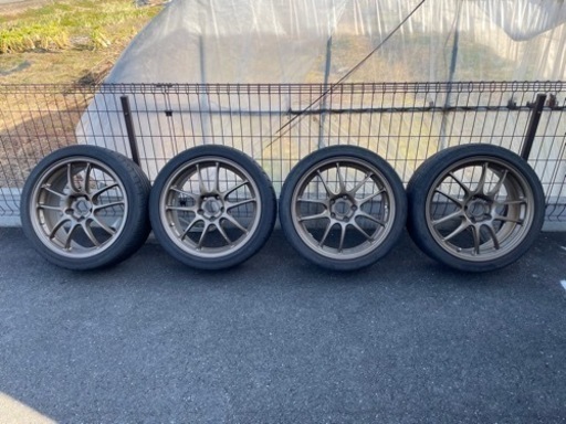 タイヤ.ホイールセットENKEI PF01 18インチ DUNLOP DIREZZA DZ101