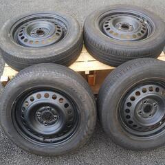 (終了)175/65R15 鉄ホイールラジアルタイヤ4本セット