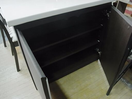 NITORI　ニトリ　ダイニングセット　ダイニングテーブル　アマリア135DT-DBR　引き出し　収納付き　チェア　DCアモル3-ST