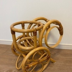 相談中【引き取り限定】ラタンプランタースタンド/籐家具の画像