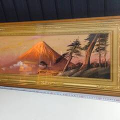 赤富士額入り（ガラス）