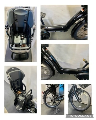 関東全域送料無料 保証付き 電動自転車 ヤマハ パスキスミニ 20インチ 3人乗り 新品同様 8.9ah 黒