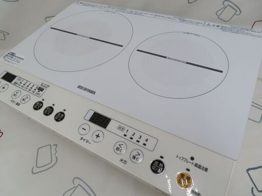 ♪アイリスオーヤマ IHK-W13SV 2022年 IHコンロ 脚付 音声ガイダンス 保証残有♪