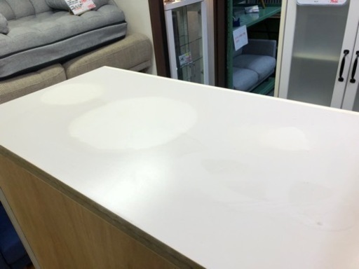 【リサイクルサービス八光　田上店　配達・設置OK】ホワイト　食器棚　引き出し付