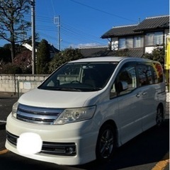 日産　セレナ　白　ETC、ドラレコ付