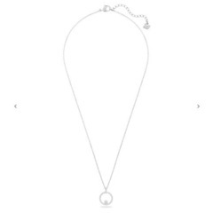 Swarovski ペンダント ホワイト, ロジウム・プレーティングの画像
