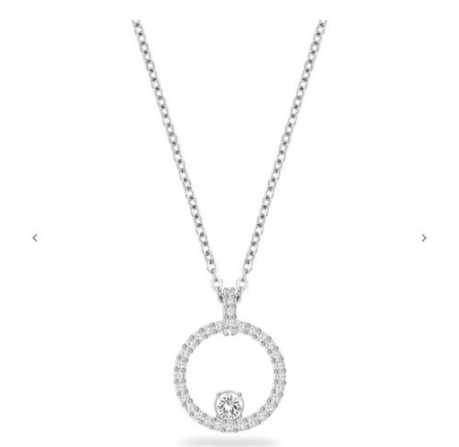 Swarovski ペンダント ホワイト, ロジウム・プレーティング