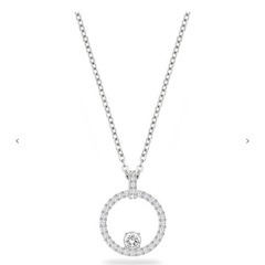 Swarovski ペンダント ホワイト, ロジウム・プレーティング