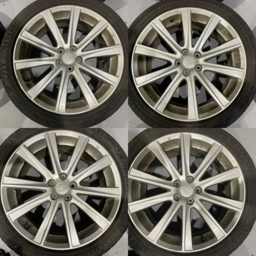 タイヤ&アルミセット 225/45R18 18×7.5J +55 ４本セット スバル純正 レガシィ 18インチ