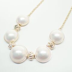 パール　K18わっかモチーフ　K18 K18 パールネックレス