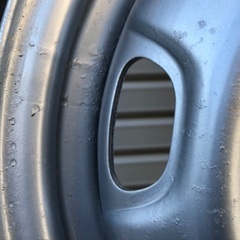 No.44スタッドレス145/80/R13 4H PCD100 鉄ホイール付4本セットの画像