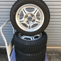 No.44スタッドレス155/65/13 4H PCD100 &...