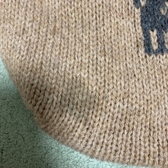 バック　毛糸　ブラウン　カバンの画像
