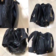 新品未使用ハンドバッグ ショルダーバッグトートバッグブラックポケットたくさん収納充実簡単手入れ撥水仕様軽量華やか素敵の画像