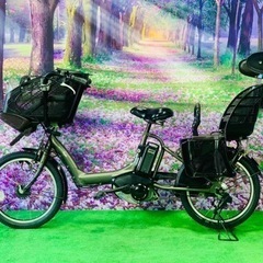 ❻ 4524子供乗せ電動自転車ヤマハ3人乗り新品20インチ良好バッテリーの画像