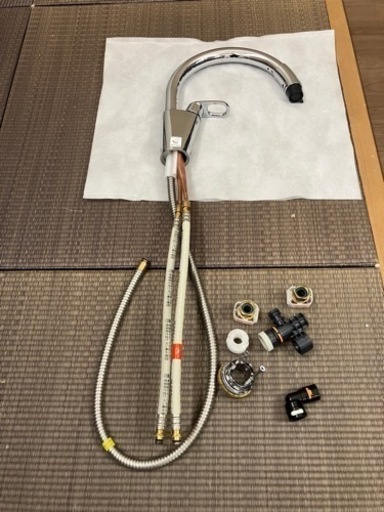 一時停止　リクシル  水栓　グースネック