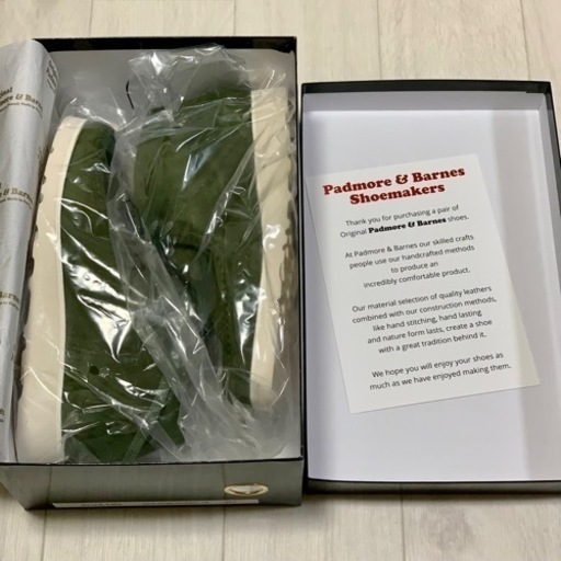 未使用新品 26〜26.5㎝相当 PADMORE＆BARNES パドモアアンドバーンズ UK7 P405 ビブラムソール オリジナルブ