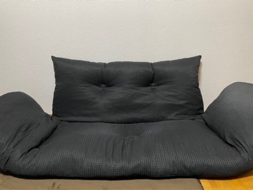 至急！ソファー　ソファーベッド　黒　ローソファ