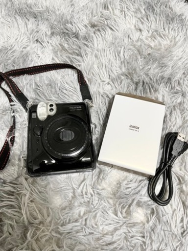 FUJIFILM インスタントカメラ チェキ instax mini 50S + スマートフォン用プリンター instax SHARE SP-2 ゴールド