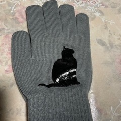 猫柄グレーの手袋《新品未使用品》の画像