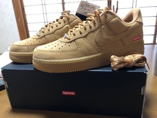 NIKE エアフォース1 low w sp シュプリームコラボ　ブラウン