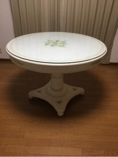 ダイニングテーブル★ヨーロッパ輸入家具ハンドペイント白