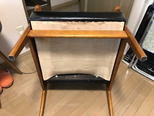 【当時物】カリモク60 ソファ　Kチェア1シーター ブラック