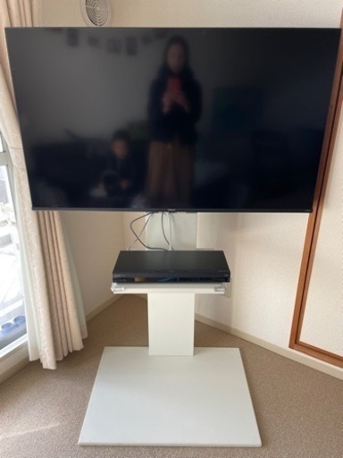 引き渡し決定！テレビスタンド　白　棚置きオプション付き