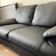 【交渉中】2人がけ　ソファー　ブラック