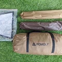 【キャンプ】【テント】POMOLY （ポモリー）  STOVEHUT70 ポール2セット付き・ストーブジャック未使用 の画像