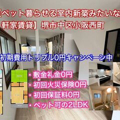 【堺市中区小阪西町】LDK広々１３帖の一軒家賃貸ペット可【家賃5.7万円】2LDKの画像