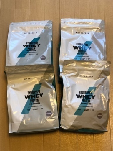 マイプロテイン 加水分解 ホエイプロテイン（ハイドロプロテイン） 1kg×4個