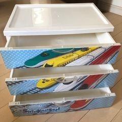 新幹線 デスクチェスト 引き出し 入園 入学の画像