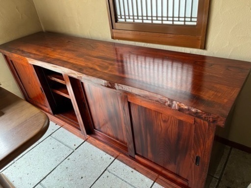 お値段要相談です！　欅　テーブル　飾り棚　TV台