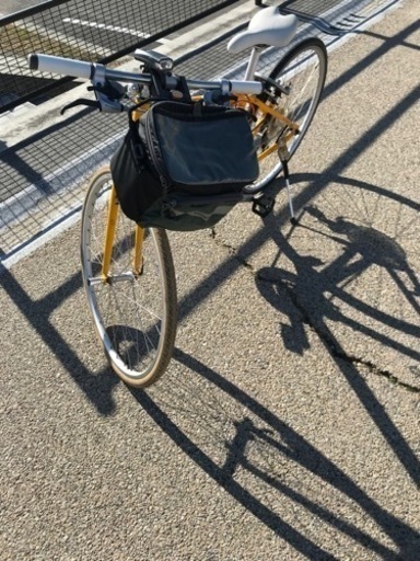 【美品⠀】黄色い自転車 フロントバック付き