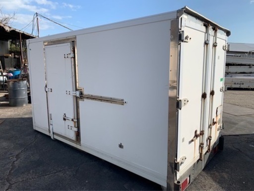 No.716 保冷バン 2ｔ 車  アルミ 箱 バイク 倉庫 トラック コンテナ 米 保管庫 物置 DIY