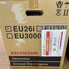 ▽ 【未使用】 HONDA ホンダ EU26i 正弦波 インバーター 発電機 定格出力2.6kVA 乾燥質量35.2kg ガソリン エンジンの画像