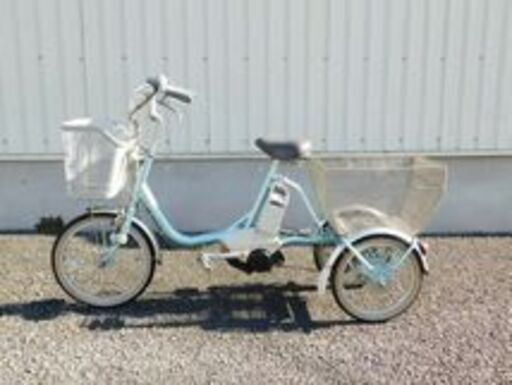 2009モデル 電動三輪自転車 ヤマハ PAS ワゴン リチウム PT16 ブルー 8.1Ah ご年配の方に大好評! 車体＆バッテリー極めて良好! 自569