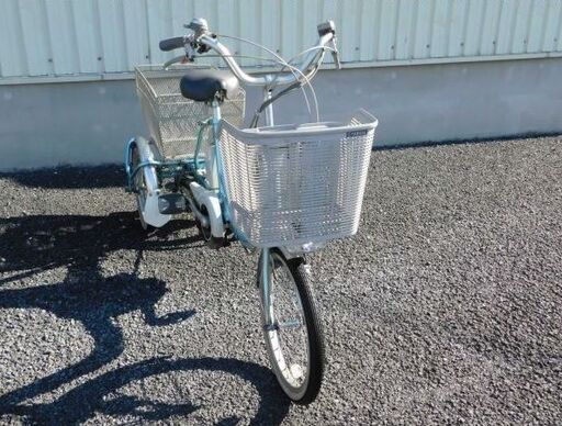 2009モデル 電動三輪自転車 ヤマハ PAS ワゴン リチウム PT16 ブルー 8.1Ah ご年配の方に大好評! 車体＆バッテリー極めて良好! 自569
