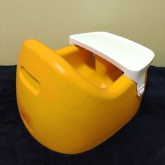 カリブ　ベビーチェア　イエロー　テーブル付き　離乳食　難ありの画像