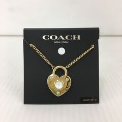 Wa373  COACH  ネックレス　ハート　パドロック