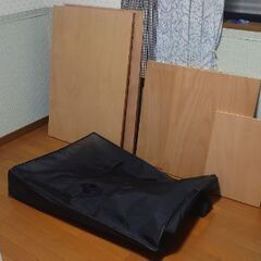 画材　木製パネル　3サイズ5枚　持ち運び用バッグ付