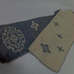 【値下げ】ハンドメイド　リバーシブル　マフラー