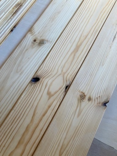 国産 赤松 節有 無塗装 無垢 床材 野地板 （1820×15×幅114mm 53枚+1枚　約3坪　約10平米　約6畳