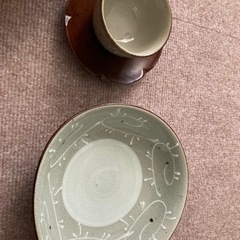 湯呑み　お皿セットの画像