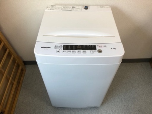 Hisense ハイセンス 全自動電気洗濯機 HW-K45E 4.5kg 2020年製