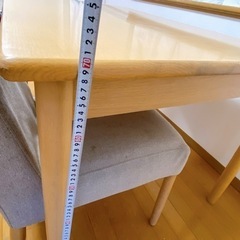 ダイニングセット3点　80×120cmの画像